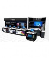 sony wall Point Of Purchase Custom Retail display